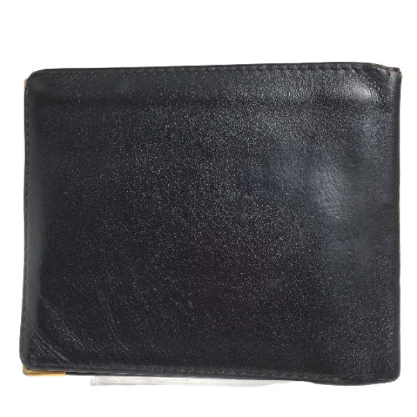 ダンヒル Dunhill 二つ折り財布
 二つ折り財布 無地 レザー ブラック 【SS】
 【中古】