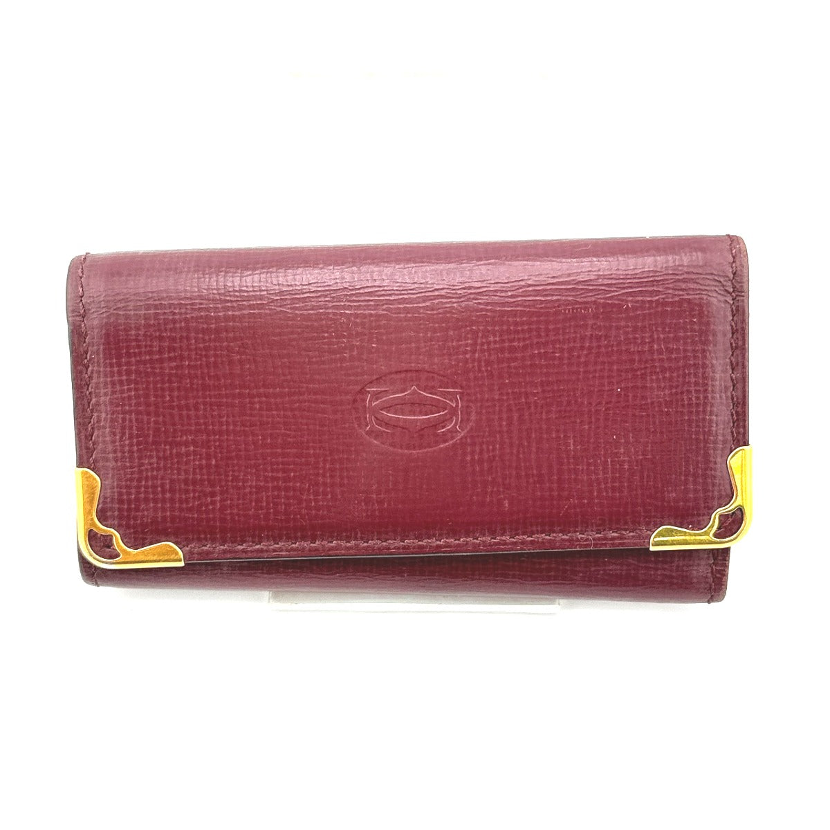 カルティエ CARTIER キーケース
 キーホルダー マスト カーフ 4P カーフ L3000062 ボルドー 【SS】
 【中古】