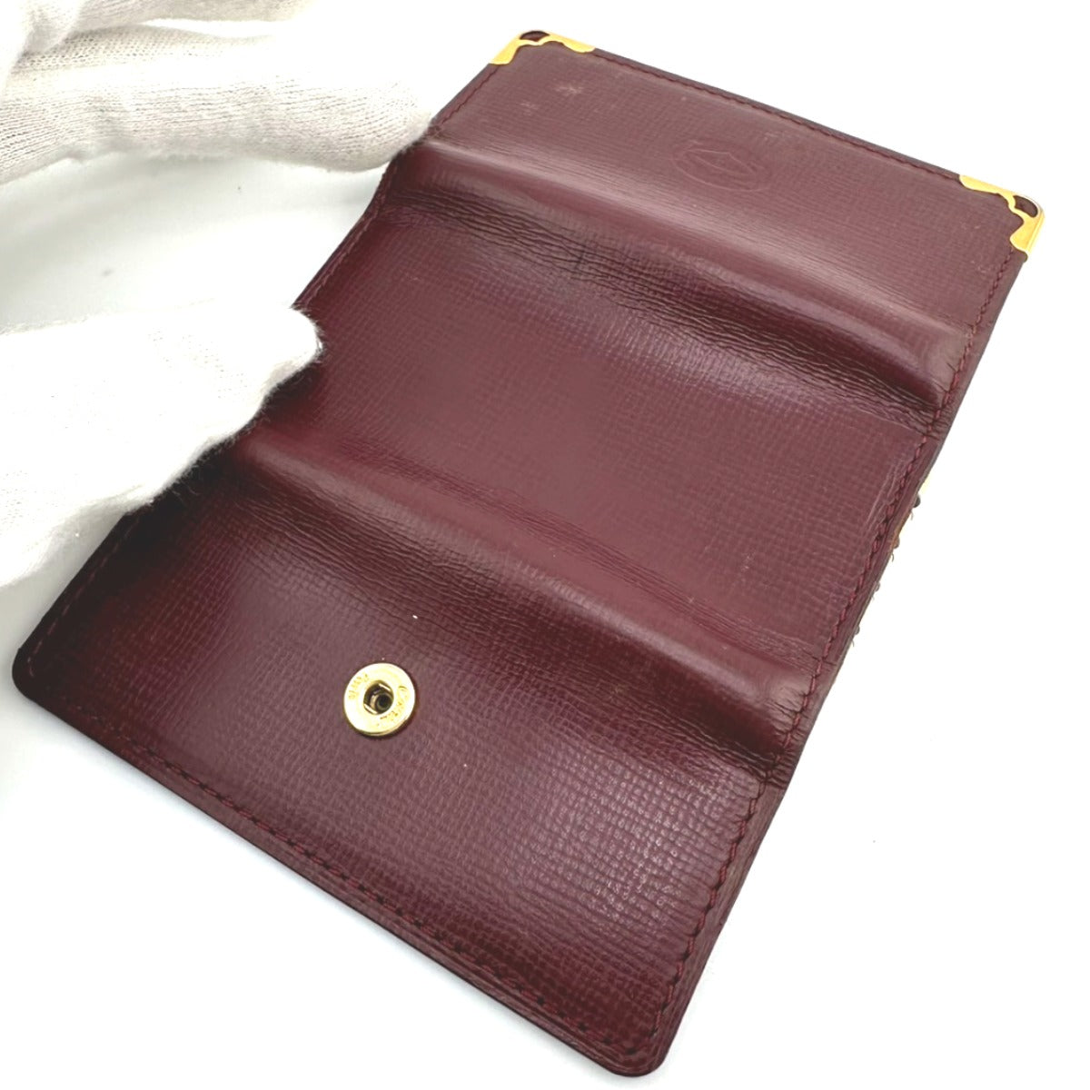 カルティエ CARTIER キーケース
 キーホルダー マスト カーフ 4P カーフ L3000062 ボルドー 【SS】
 【中古】
