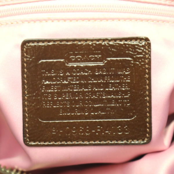 コーチ COACH ハンドバッグ
 ハンドバッグ 馬車金具 シグネチャー キャンバス F14133 ベージュ 【SS】
 【中古】