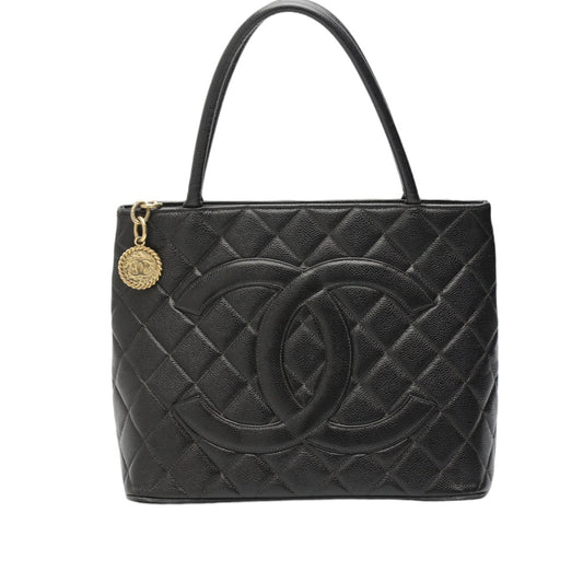 CHANEL Tote Bag
 Handbag Caviar Skin Reproduction Tote Matte Caviar Skin Black [SS]
 【second hand】 