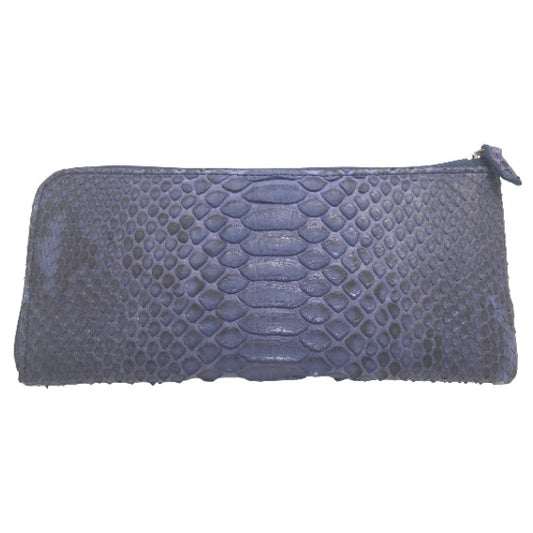 Python Long Wallet
 Long wallet with L-shaped zipper, Italian dyed, python, purple [SS] 