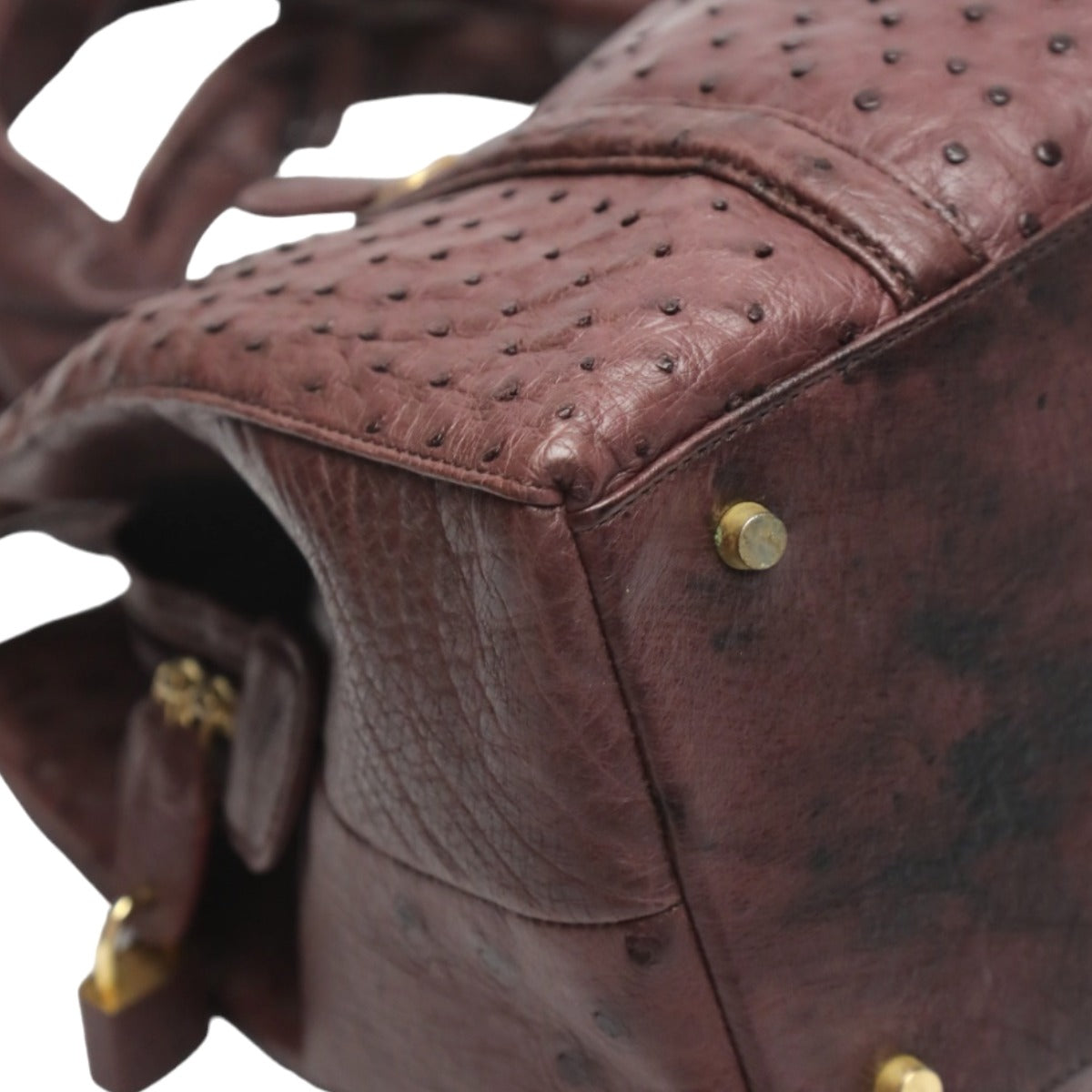 Ostrich handbag
 
Full Point Handbag Ostrich Bordeaux [SS]
 【second hand】 