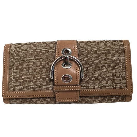 コーチ COACH 長財布
 長財布 シグネチャー キャンバス ブラウン 【SS】
 【中古】