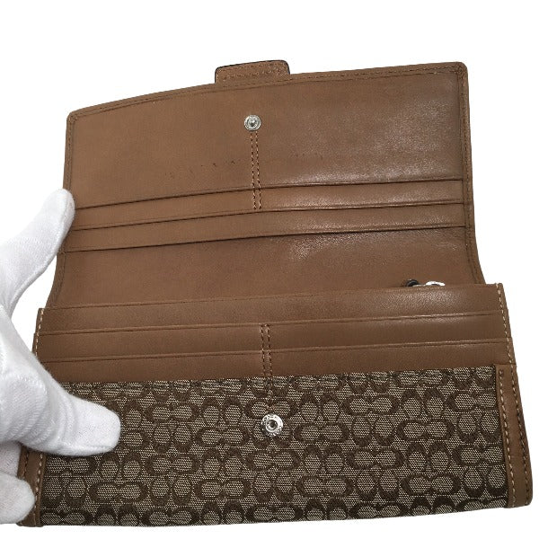 コーチ COACH 長財布
 長財布 シグネチャー キャンバス ブラウン 【SS】
 【中古】