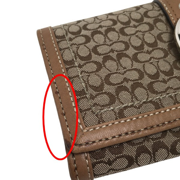 コーチ COACH 長財布
 長財布 シグネチャー キャンバス ブラウン 【SS】
 【中古】