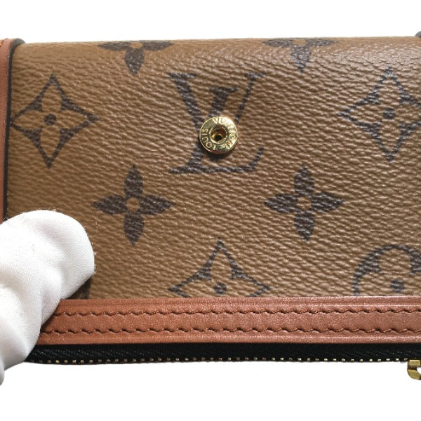 ルイヴィトン LOUIS VUITTON コインケース
 コインケース モノグラム ポルトフォイユ・ドーフィーヌ モノグラムキャンバス M68725 ブラウン LV
 【SS】
 【中古】