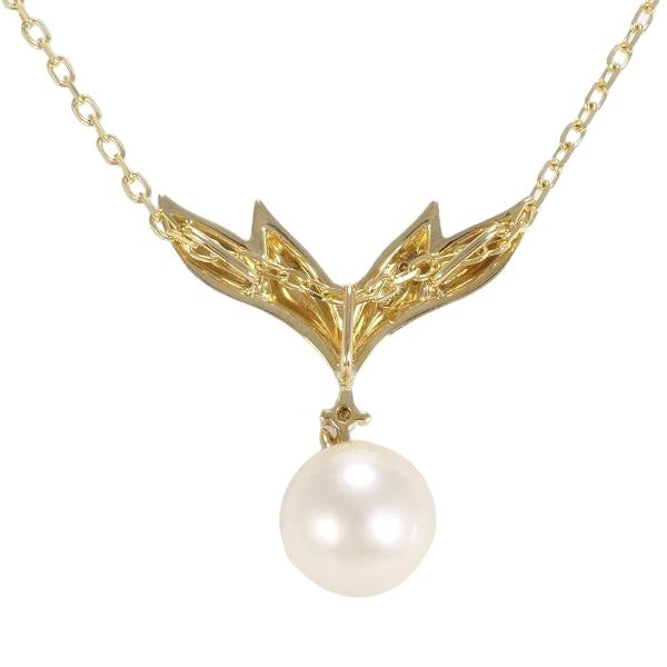 MIKIMOTO Necklace
 Diamond Pearl K18 K18 Yellow Gold Necklace Gold [SS]
 【second hand】 