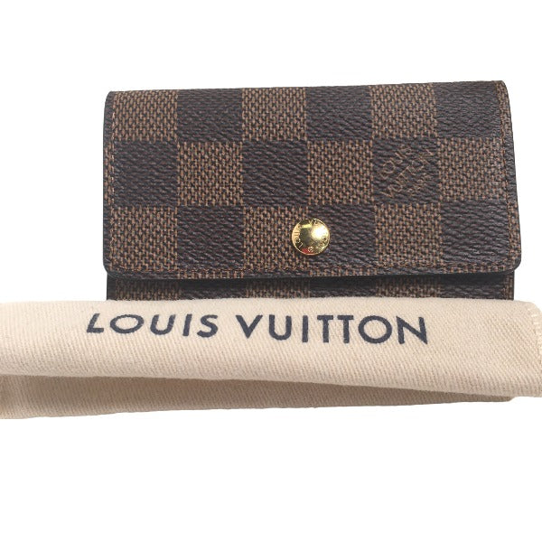 ルイヴィトン LOUIS VUITTON キーケース
 キーケース6本用 ダミエ ミュルティクレ6 ダミエキャンバス N62630 ブラウン LV
 【SS】
 【中古】