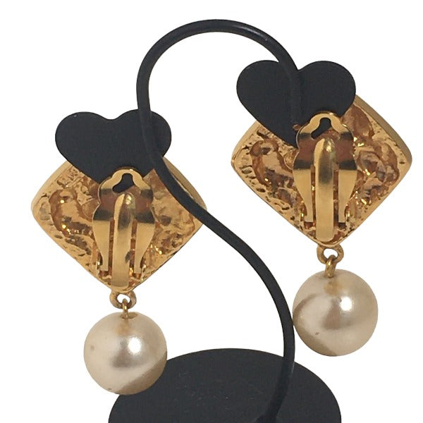 CHANEL Earrings
 Earrings, Faux Pearl, Vintage, Gold [SS]
 【second hand】 