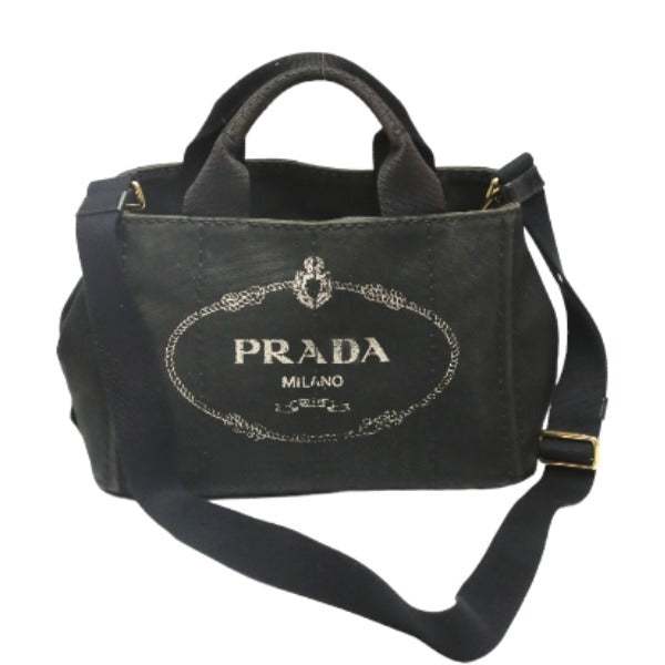 PRADA Tote Bag
 Tote Bag Canapa Mini Denim 1BG439 Black [SS]
 【second hand】