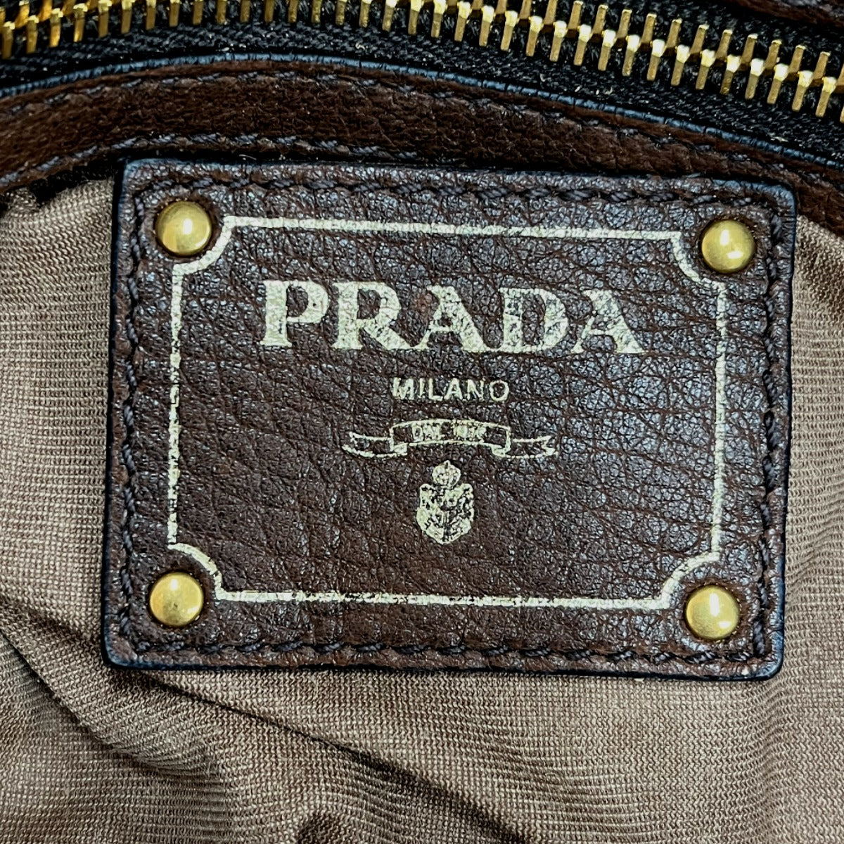 PRADA shoulder bag
 One-shoulder bag, leather, brown [SS]
 【second hand】 