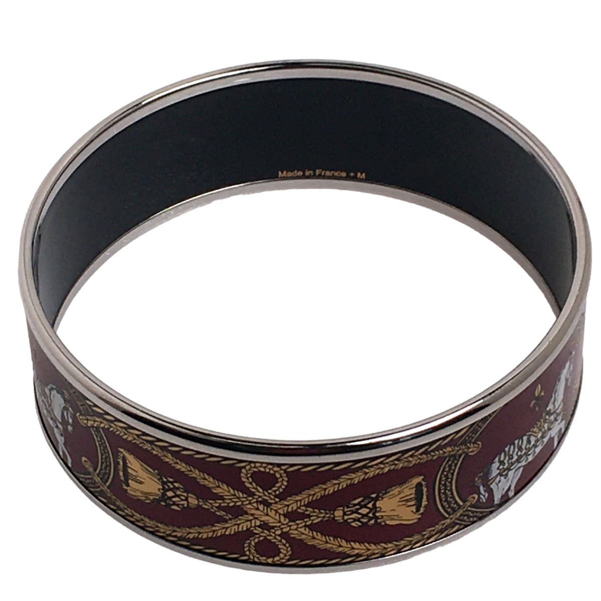 Hermes HERMES Bangle
 Bracelet, cloisonné, silver, red/gold/black, [SS]
 【second hand】 