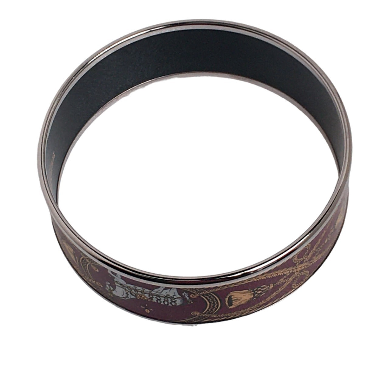 Hermes HERMES Bangle
 Bracelet, cloisonné, silver, red/gold/black, [SS]
 【second hand】 