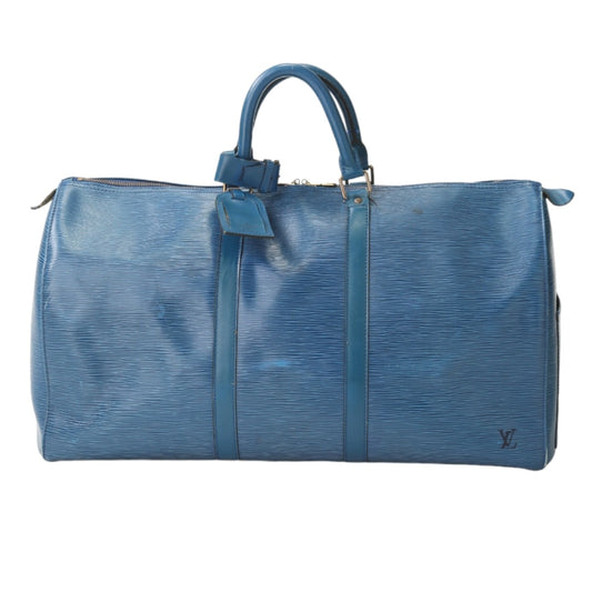 Louis Vuitton Boston Bag
 Epi Keepall 50 Travel Bag, Epi Leather, M42965, Toledo Blue, LV
 [SS]
 【second hand】 