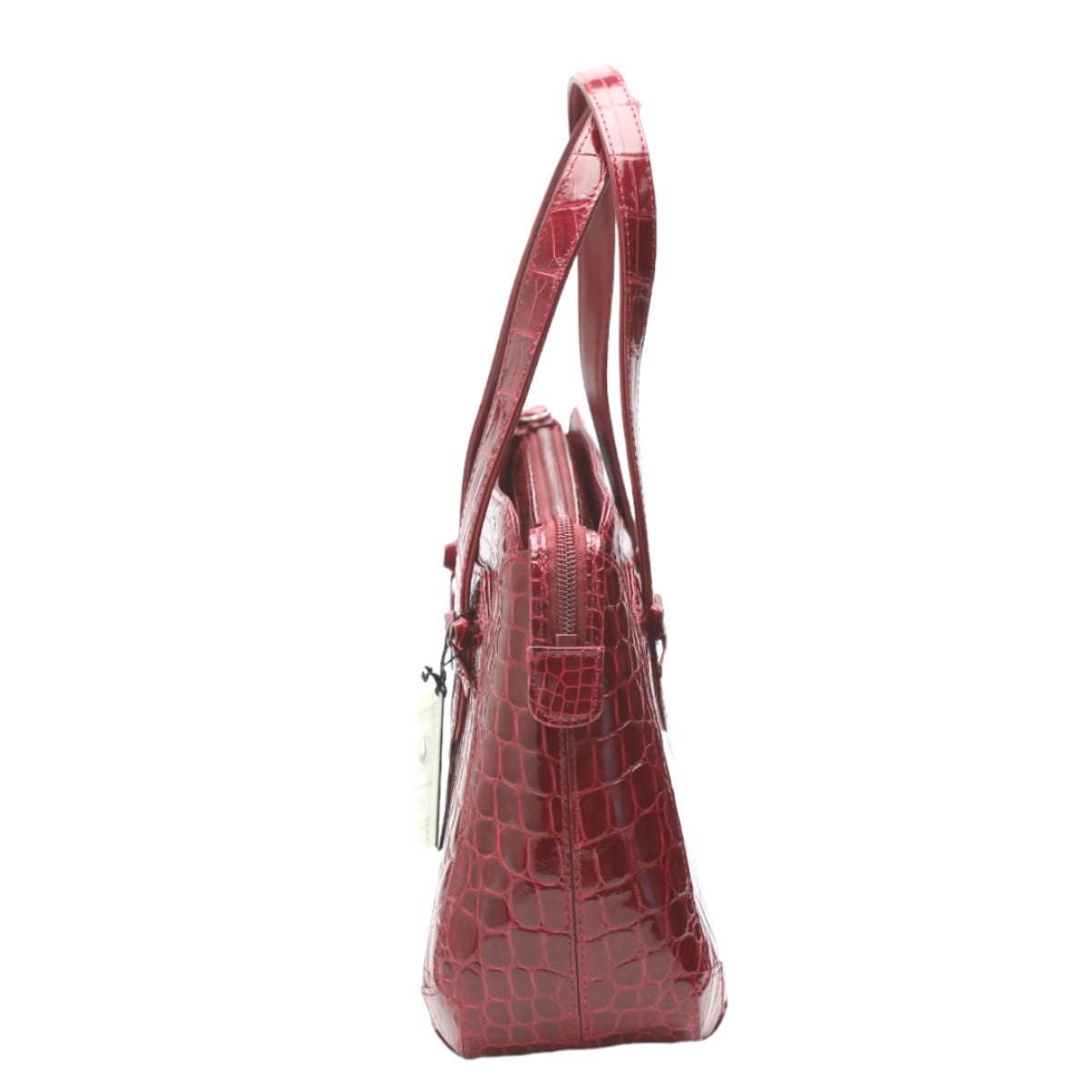 Crocodile handbag
 Handbag with pass case, Shining Crocodile, GRES PARIS, Red [SS]
 【second hand】 