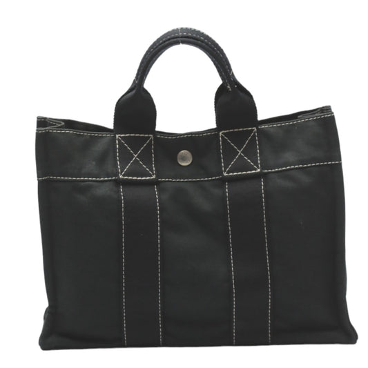 エルメス HERMES トートバッグ
 ハンドバッグ ドーヴィルPM キャンバス ブラック 【SS】
 【中古】