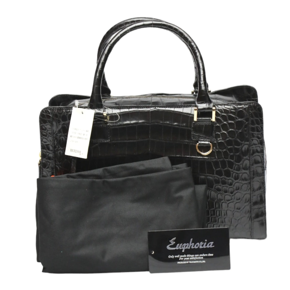 Crocodile handbag
 Mini Boston Bag Crocodile Black [SS]
 【second hand】 