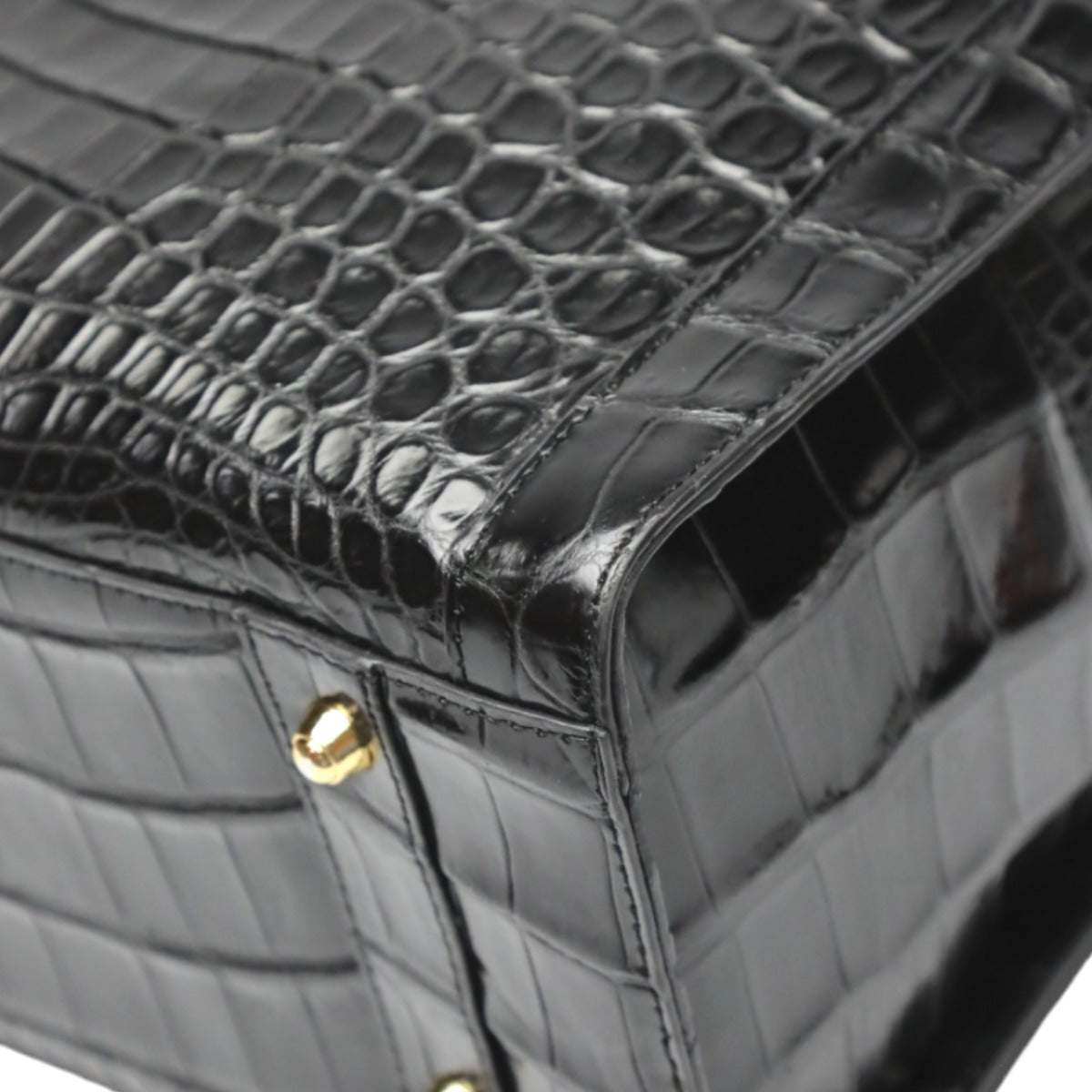 Crocodile handbag
 Mini Boston Bag Crocodile Black [SS]
 【second hand】 