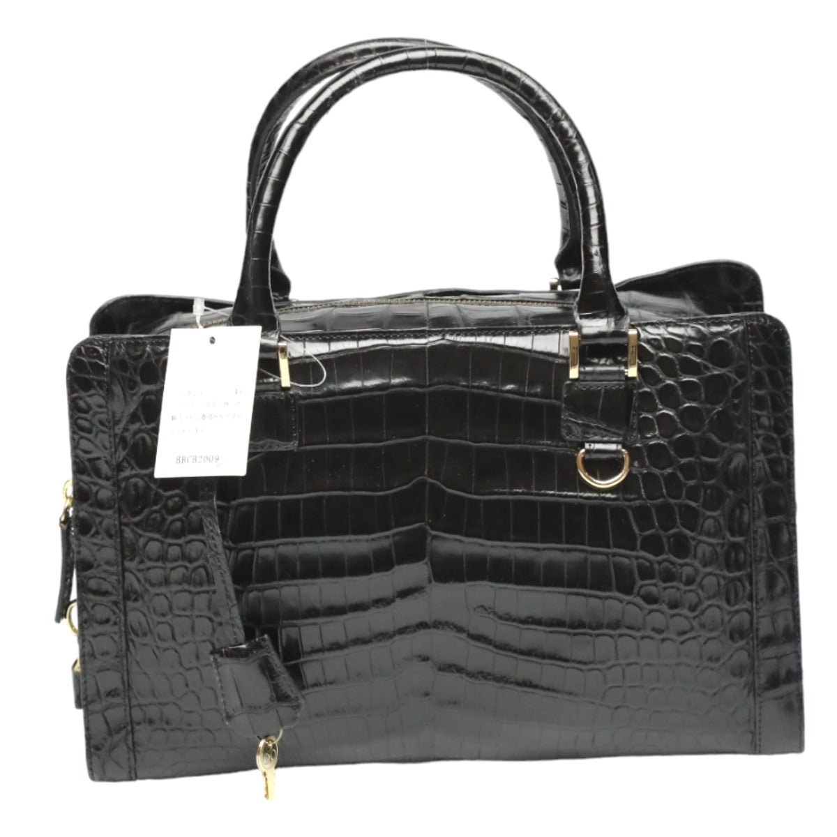 Crocodile handbag
 Mini Boston Bag Crocodile Black [SS]
 【second hand】 