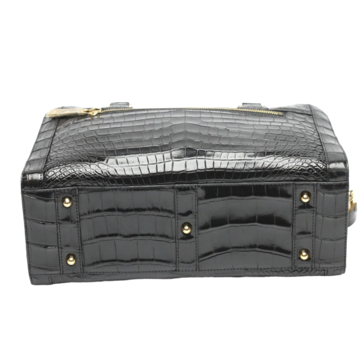 Crocodile handbag
 Mini Boston Bag Crocodile Black [SS]
 【second hand】 