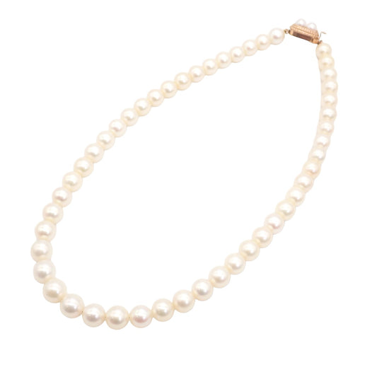 TASAKI Necklace
 Pearl P approx. 7.7~8.5mm K14 White Pearl [SS]
 【second hand】 