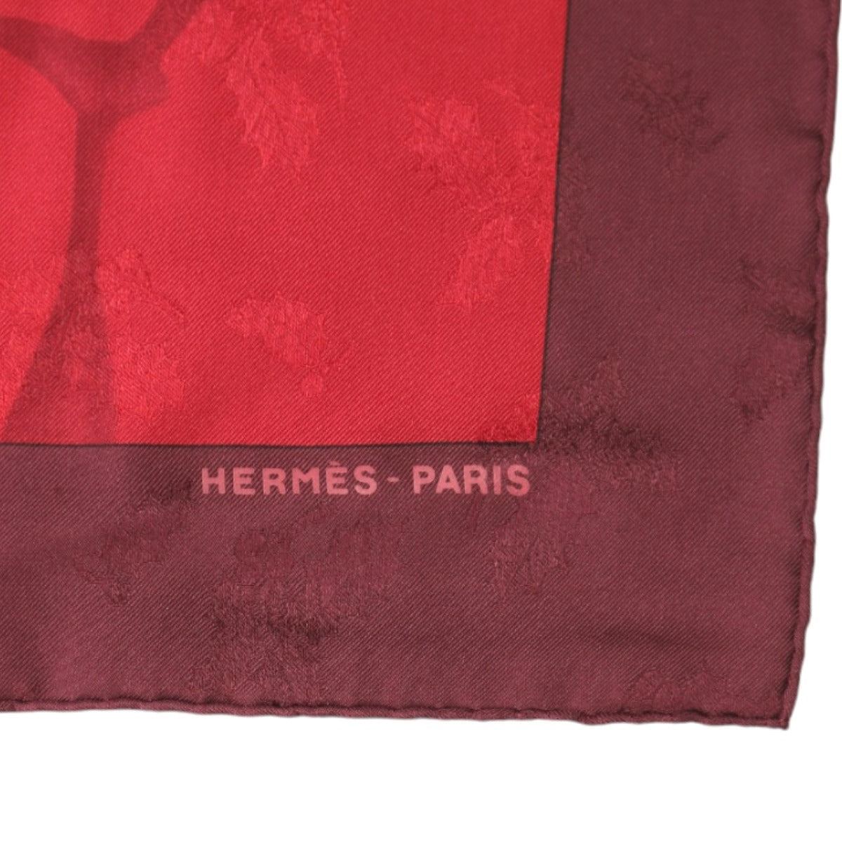 HERMES Scarf
 Scarf Last Year's Snow Holly Berries Carre 90 Silk Red x Yellow [SS]
 【second hand】 