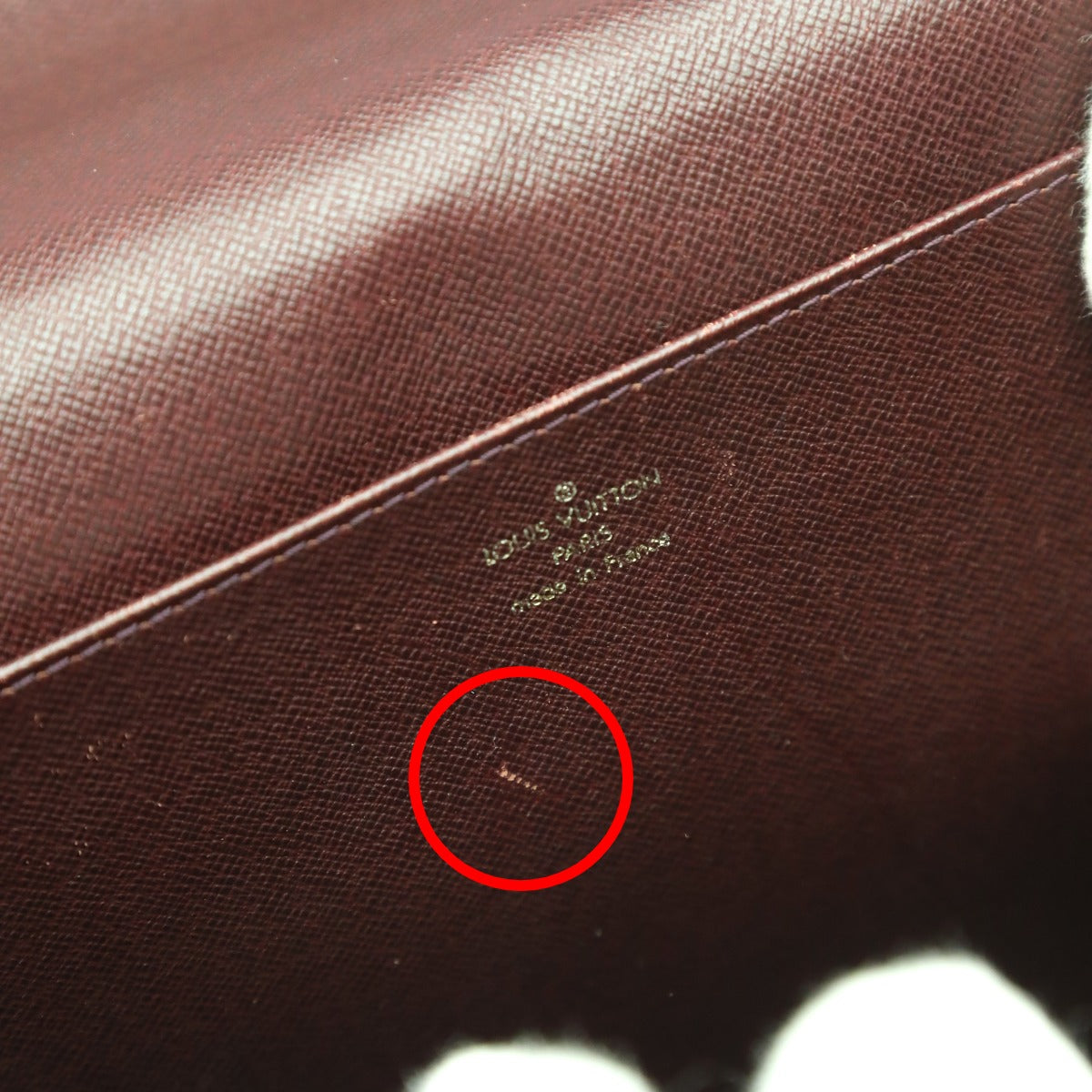 Louis Vuitton LOUIS VUITTON Business Bag
 Bag Taiga Moscova Taiga M30036 Wine Red LV
 [SS]
 【second hand】 