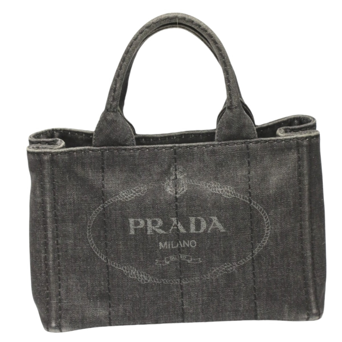 PRADA Tote Bag
 Tote Bag Canapa Mini Denim 1BG439 Black [SS]
 【second hand】 