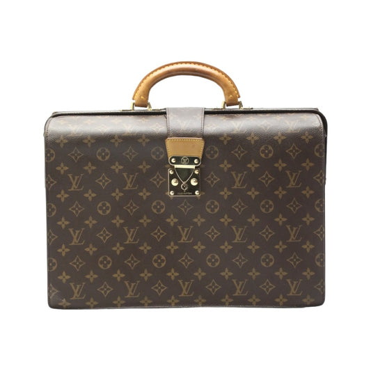 LOUIS VUITTON Briefcase
 
Business bag Monogram Serviette Fermoir Monogram Canvas M53305 Brown LV
 [SS]
 【second hand】 