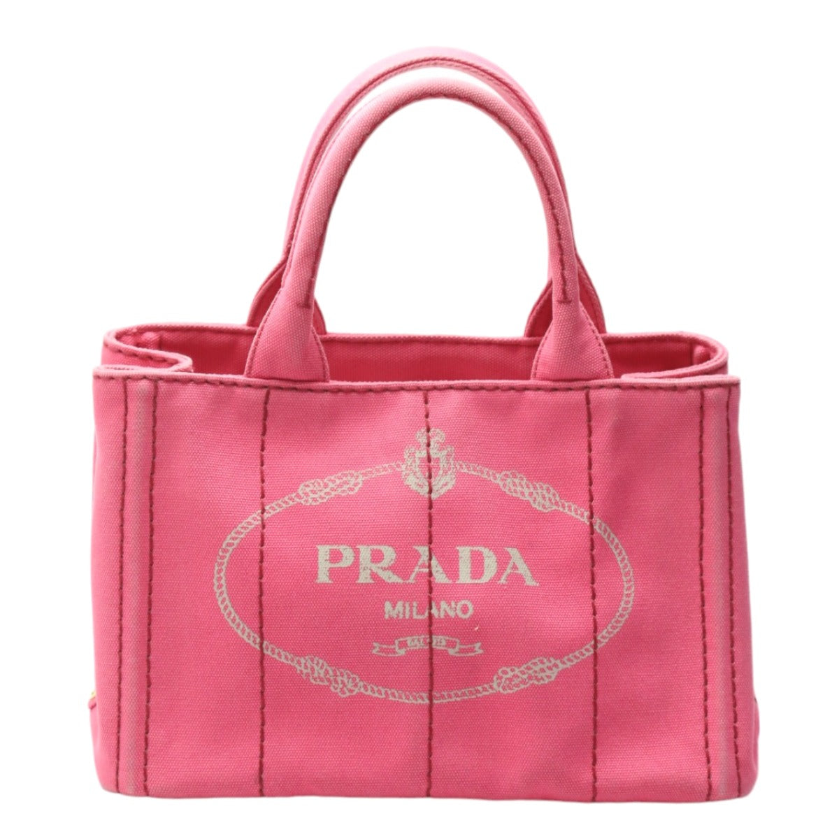 PRADA Tote Bag
 
Tote Bag Cotton Canvas Canapa Mini Cotton Canvas 1BG439 Pink [SS]
 【second hand】 