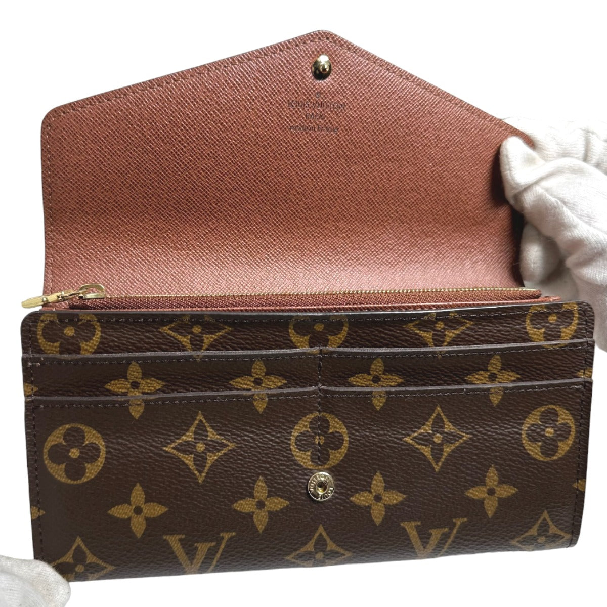 Louis Vuitton LOUIS VUITTON Long Wallet
 
Wallet Monogram Portefeuille Sarah Monogram Canvas M60531 Brown LV
 [SS]
 【second hand】 