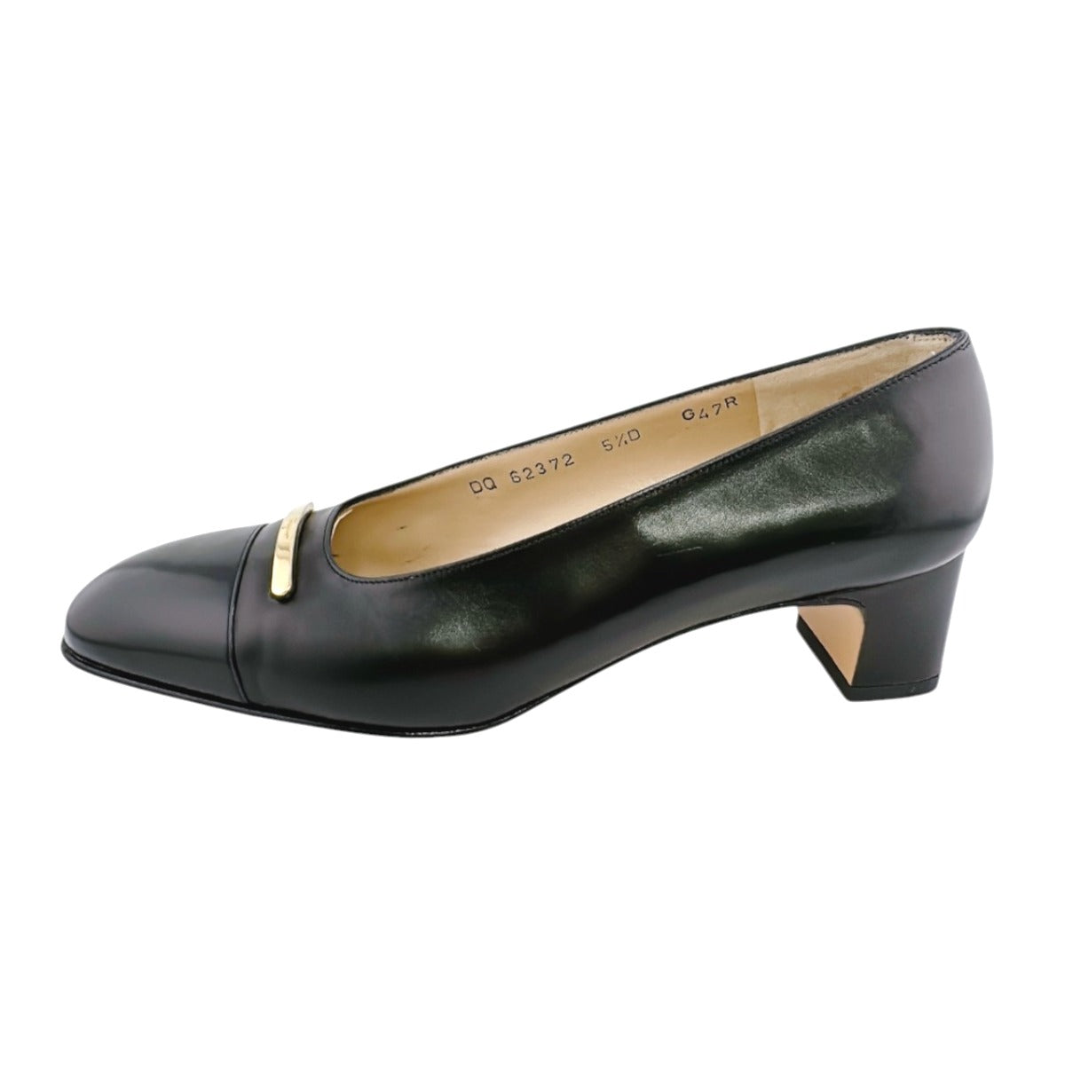 サルヴァトーレフェラガモ Salvatore Ferragamo パンプス
 パンプス FLORENCE カーフ ブラック 【H】
 【中古】