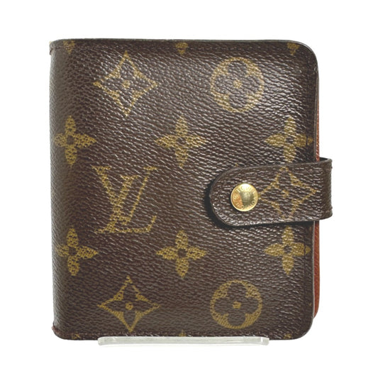 LOUIS VUITTON Bi-fold wallet
 Monogram Compact Zip with Card Pocket Zipper Monogram Canvas M61667 Brown LV
 [SS]
 【second hand】 