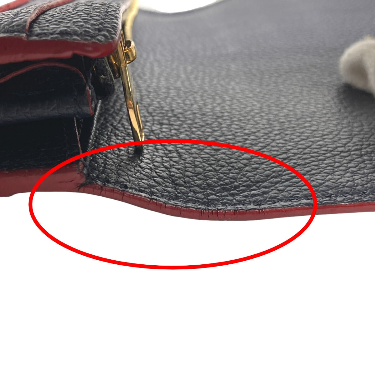Louis Vuitton LOUIS VUITTON Long Wallet
 Portefeuille Sarah Empreinte Coin Purse with Card Case Monogram Empreinte M62125 Marine Rouge LV
 [SS]
 【second hand】 