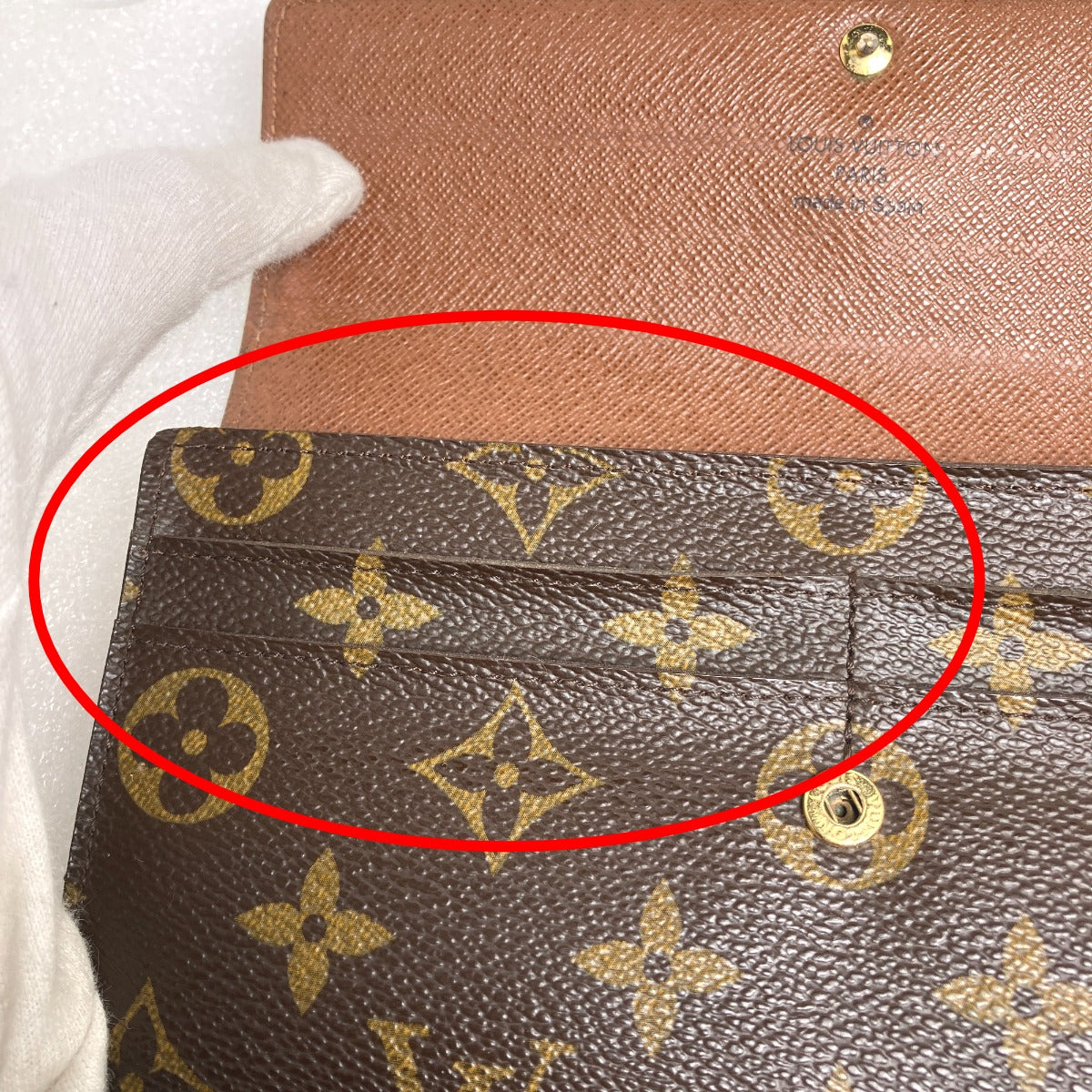 ルイヴィトン LOUIS VUITTON 長財布
 ファスナー付長財布 モノグラム ポルトフォイユ・サラ モノグラムキャンバス M61734 ブラウン LV
 【SS】
 【中古】