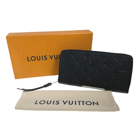 Louis Vuitton LOUIS VUITTON Long Wallet
 Long Wallet Empreinte Zippy Wallet Monogram Empreinte M61864 Black LV
 [SS]
 【second hand】 