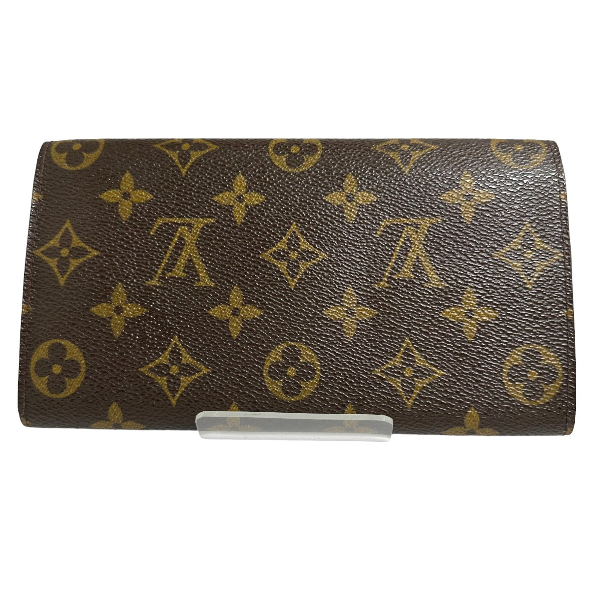 ルイヴィトン LOUIS VUITTON 長財布
 ファスナー付き モノグラム ポシェット・ポルトモネクレディ モノグラムキャンバス M61725 ブラウン LV
 【SS】
 【中古】