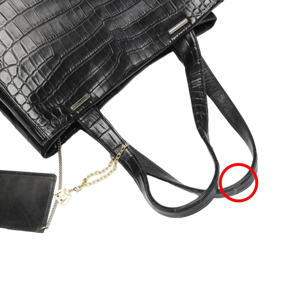 Crocodile handbag
 Handbag Matte JRA Crocodile Black [SS]
 【second hand】 