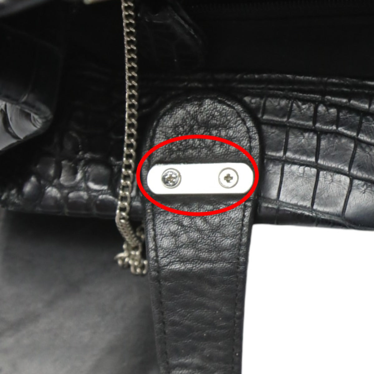 Crocodile handbag
 Handbag Matte JRA Crocodile Black [SS]
 【second hand】 