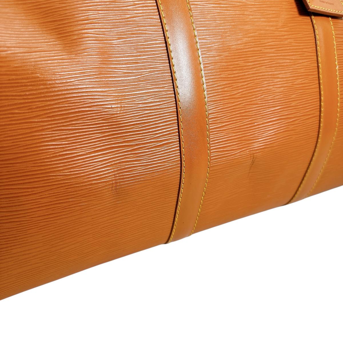 ルイヴィトン LOUIS VUITTON ボストンバッグ
 旅行かばん エピ キーポル50 エピレザー M42968 ジパングゴールド LV
 【SS】
 【中古】