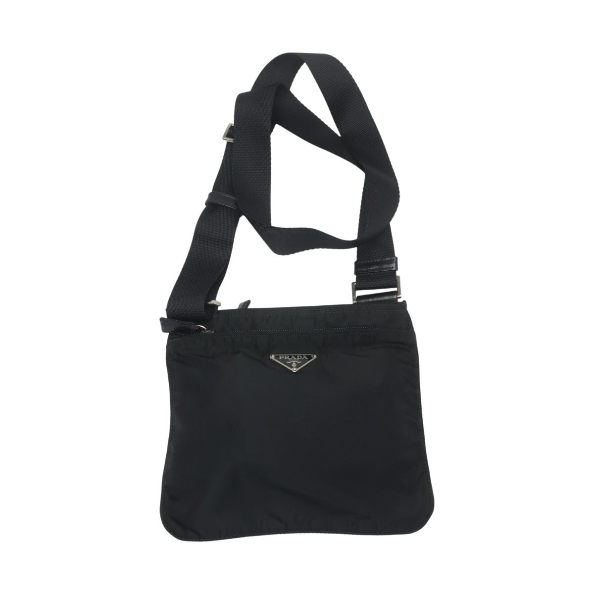 プラダ PRADA ショルダーバッグ
 ボディバッグ トライアングルロゴ ナイロン ブラック 【SS】
 【中古】