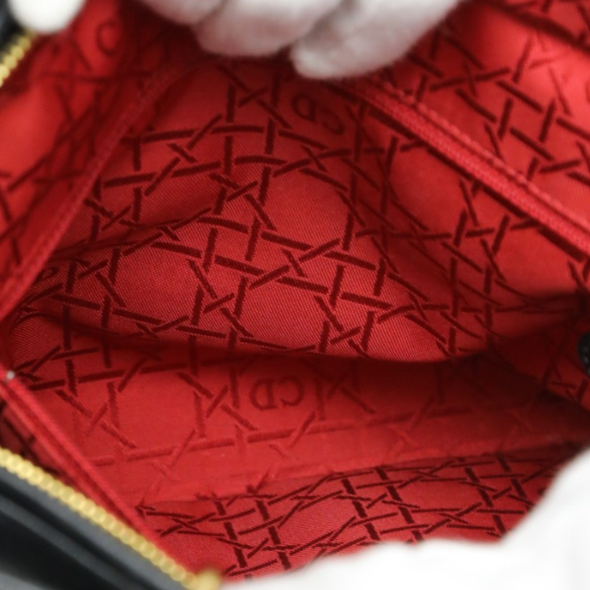 クリスチャンディオール Christian Dior ハンドバッグ
 2WAYショルダーバッグ レディディオール カナージュ 牛革 ブラック 【SS】
 【中古】