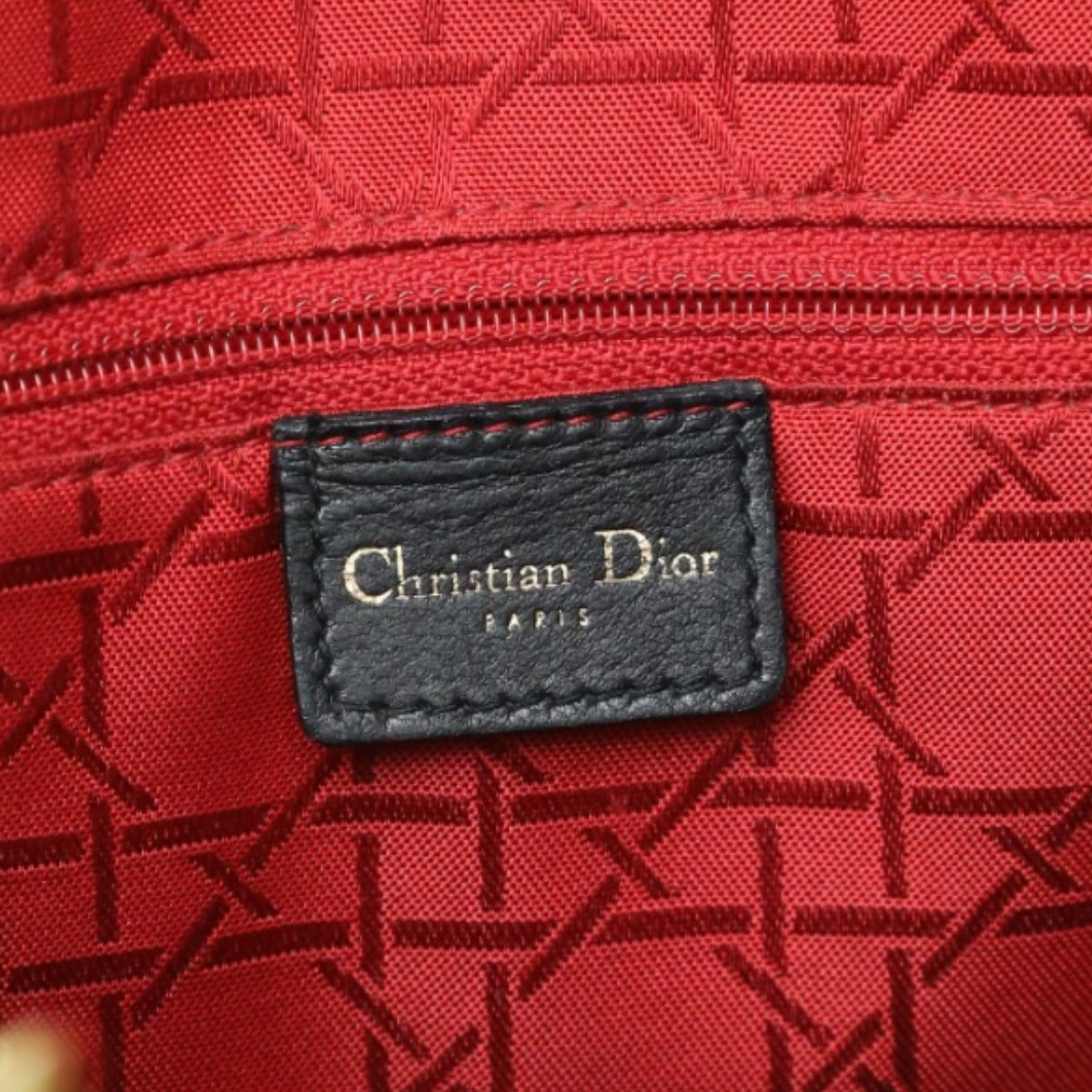 クリスチャンディオール Christian Dior ハンドバッグ
 2WAYショルダーバッグ レディディオール カナージュ 牛革 ブラック 【SS】
 【中古】