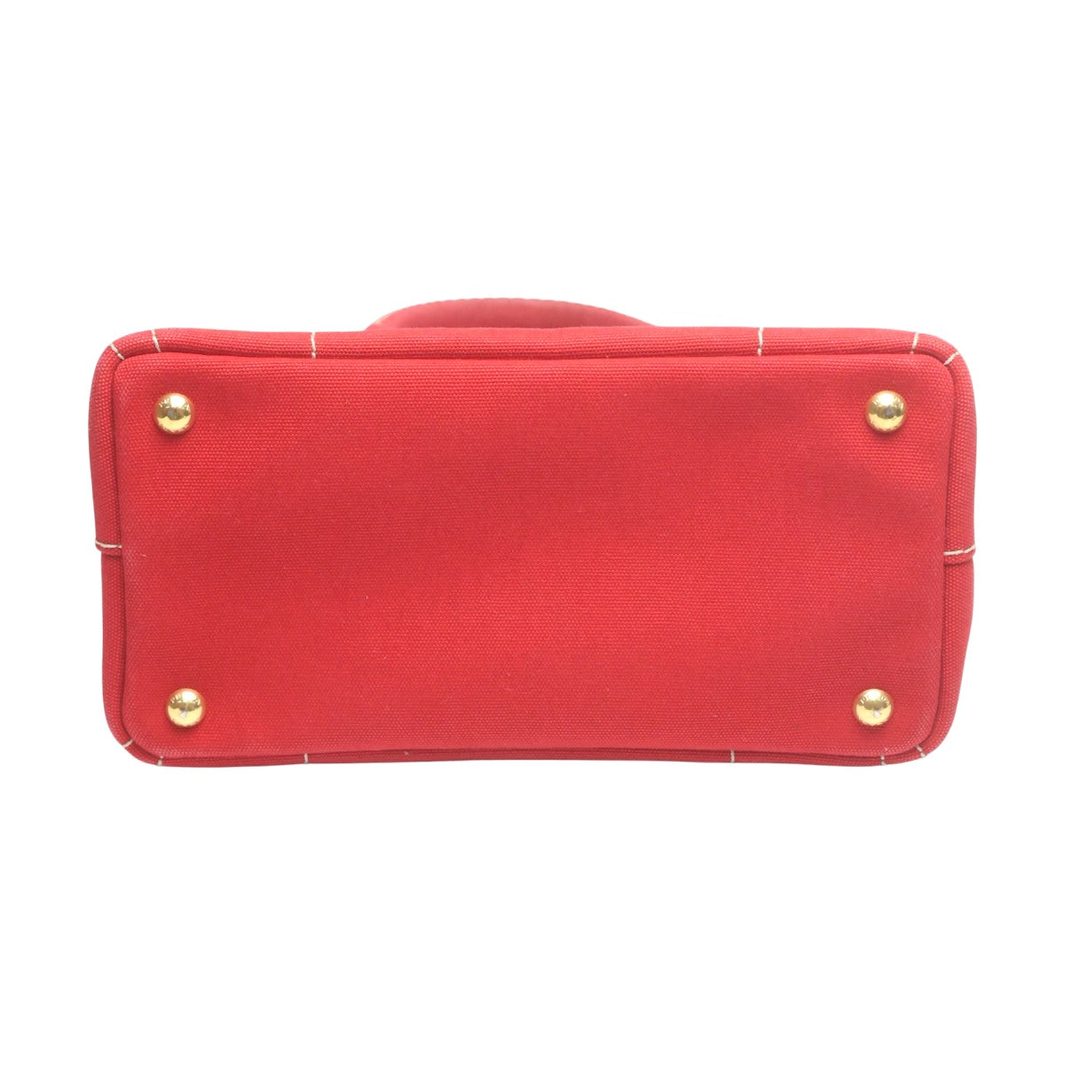 プラダ PRADA トートバッグ
 トートバッグ キャンバス カナパトート ミニ デニム 1BG439 レッド 【SS】
 【中古】