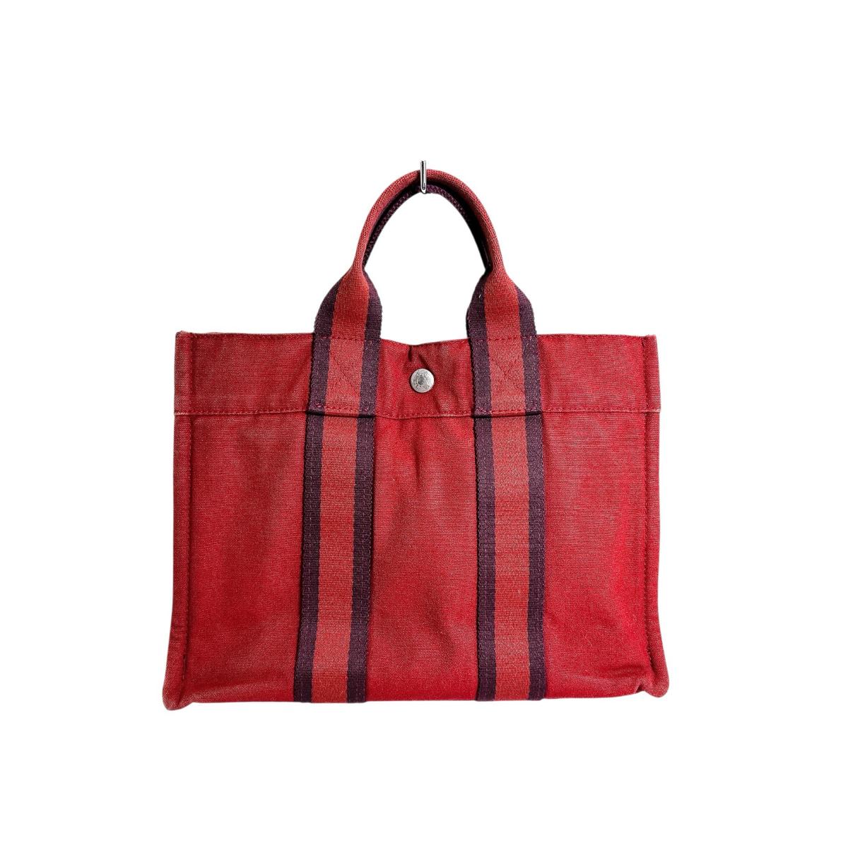 エルメス HERMES ハンドバッグ
 ハンドバッグ フールトゥトートPM キャンバス レッド 【SS】
 【中古】
