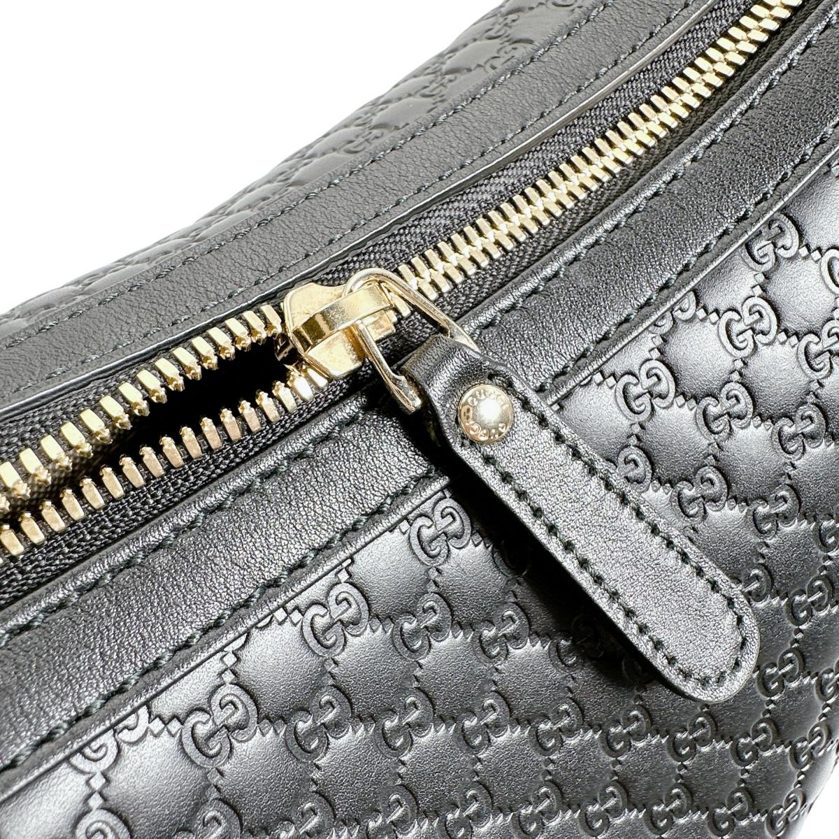 グッチ GUCCI ショルダーバッグ
 ワンショルダーバッグ グッチシマ マイクロ レザー 449732 ブラック 【SS】
 【中古】