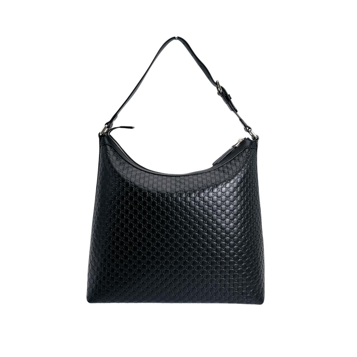 グッチ GUCCI ショルダーバッグ
 ワンショルダーバッグ グッチシマ マイクロ レザー 449732 ブラック 【SS】
 【中古】