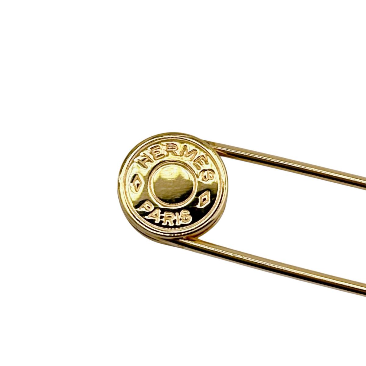 エルメス HERMES ブローチ
 セリエ アクセサリー ピンブローチ メタル ゴールド 【SS】
 【中古】