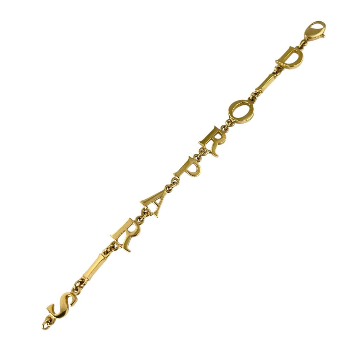 ディオール Dior ブレスレット
 ブランドロゴ チェーンブレス ディオールパリス GP ゴールド 【SS】
 【中古】